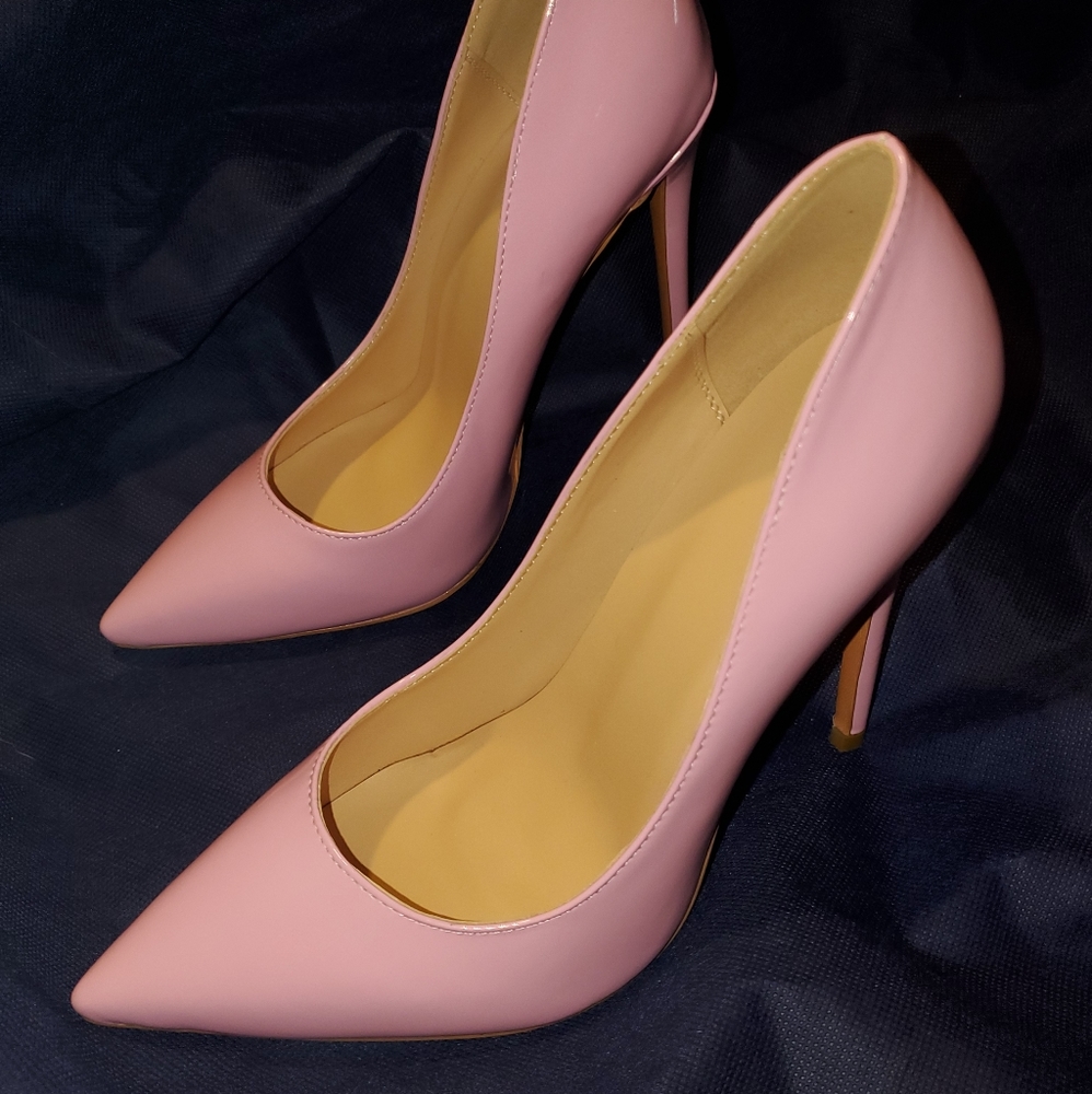 Pink high heel shoes